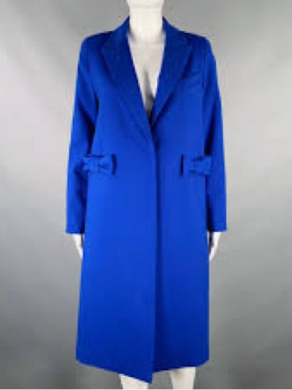 Smythe Vibrant Blue Long Wool Trench Coat